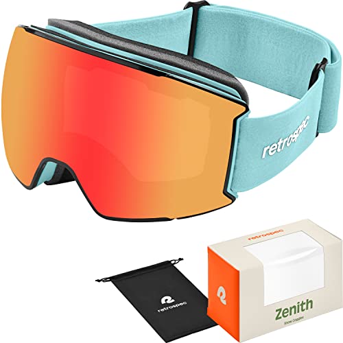 Image of Retrospec Zenith Ski Goggles - Snowboard Goggles for Men, Women, Boys & Girls - 100% UV Protection, Anti-Fog Snow Goggles