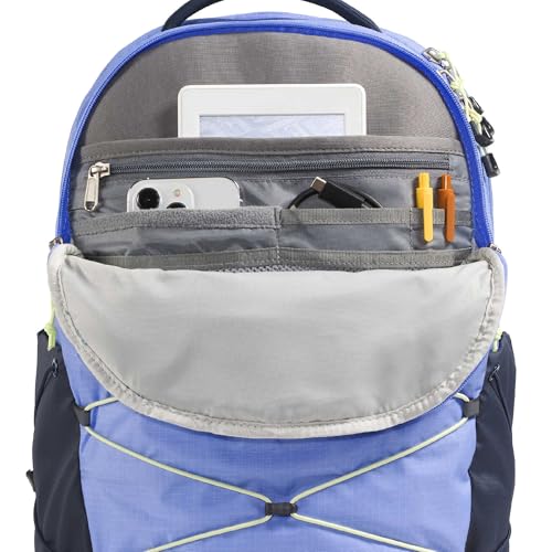Image of The North Face Women's Borealis Commuter Laptop Backpack - Everyday Travel Bag, Laptop Sleeve, Reflective Details, Periwinkle Glow /Summit Navy /Lemon Mist, One Size