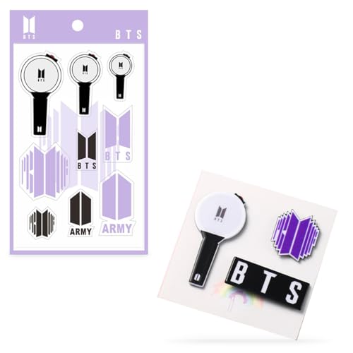 DEFGNOP Set de broche y pegatina de BTS, BTS Merch para fans de Kpop, regalo perfecto...