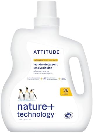ATTITUDE Liquid Laundry Detergent, EWG Verified Laundry Soap, HE ...
