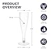 Party Essentials Hard Plastic 1-Piece Champagne Flute Box Set, 5-Ounce Capacity, Clear (Case of 48)