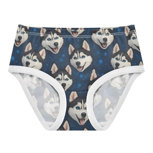 Joisal Cartoon Dog Heads Dark Blue Toddler Underwear Floral 2t Cotton Panties for Girl Fun Print Briefs Underpants