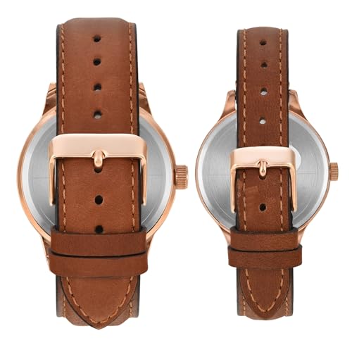 TIMEX Leather Unisex Pairs Blue Round Multifunction Dial Analog Watch- Tw00Pr302 - Image 6