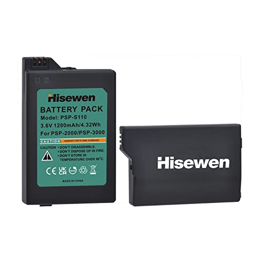 Hisewen 1200Mah 3.6V Lithium Ion Battery For Sony Psp 3000 / Psp Slim 2000 Psp-S110 Console, Psp-2001, Psp-3000, Psp-3001, Psp-3002, Psp-3004, Psp Slim Console #TOP5