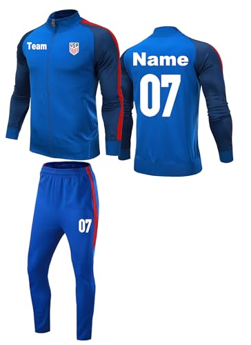 TOMIYO Custom Track Jackets and Pant Personalized Tracksuit Soccer Jersey with Team Name Number for Men Women Boy