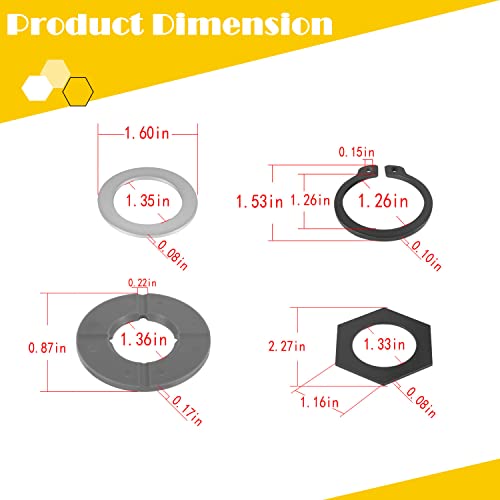 Bzcovac F250 Thrust Washer Snap Ring Kit Fit thumb #6