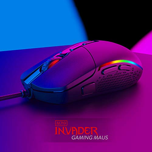 Image of Redragon Invader M719 Wired USB Gaming Mouse with 7 Programmable Buttons / 10000 DPI /RGB Lighting for Windows /Mac PC