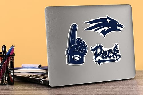 Image of University of Nevada Reno 8ct Vinyl Large Deluxe Stickers Variety Pack - Laptop, Water Bottle, Scrapbooking, Tablet, Skateboard, Indoor /Outdoor - Set of 8