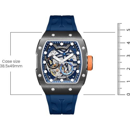 Image of Tornado XENITH Automatic Men's MIYOTA 82S7 Movement Watch, Automatic Display and High Quality Flexible And Durable Silicone Strap - T24302