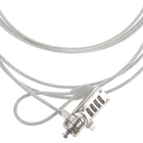 Generic 1.8m Laptop Lock Security Cable -Theft Lock for Laptops Desktops Tablets Cable for Home Office Use Compatible