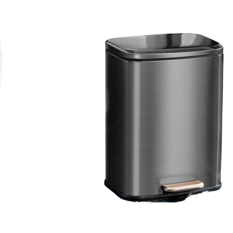 Miniatura 9 de Contenedor de basura Cubo De Basura De Acero Inoxidable para Cocina, Papelera De Reciclaje Con Pedal, Con Tapa, Tipo Estrecho, Tapa de basura