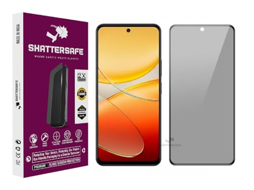 Image of Anti-Spy Privacy Tempered Glass Compatible For Vivo T3x 5G [Pack of 1]. 9H Hardness, Anti-Scratch, Edge-to-Edge Protection With Easy Installation Kit & Case Friendly Fit.