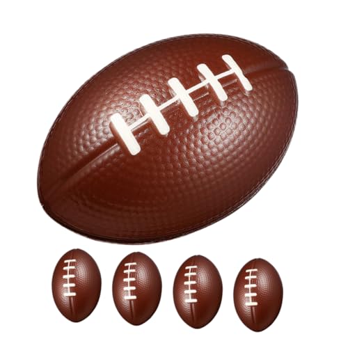 BESPORTBLE 5pièces Mini Ballons De Rugby Mousse pour Fête à Presser Jouets De Récompense Légers Et Portables