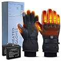 Heated Gloves for Men Women, 3-Gear Electric Rechargeable Hand Warmer with Battery for Winter Outdoor Sports (Large)
