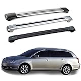 dachträger für toyota avensis kombi 【Verbesserte Struktur】 Verbesserte Stangenstruktur mit verdickter Dicke + Robuste ABS-Querstangenklemme aus starkem Kunststoff + Integrierte weiche Gummiauflage + Hochwertige Edelstahlschrauben.