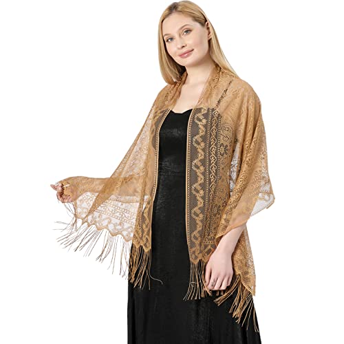 Châle en dentelle florale pour couvrir les épaules robe de soirée mariage chic