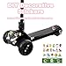 3 Wheel Electric Scooter for Kids Ages 3-8, LCD Display, Colorful Lights, Reliable Thumb Throttle, 3 Adjustable Height, 5Mph Safe Speed and Long Range, Foldable Kids Electric Scooter (Balck)