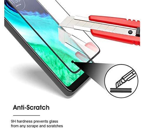 Image of Screen Protector for Motorola Moto G Fast (Black) Tempered Glass Edge-to-Edge 6D Screen Guard With Installation Kit
