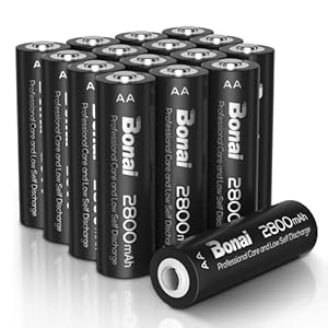 BONAI AA oplaadbare batterijen met hoge capaciteit 2300 mAh AA NI-MH oplaadbare batterijen (8 stuks)