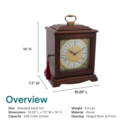Silverlight Urns WHM-108 Continuum Cherry Clock Cremation Urn For Ashes thumb #6
