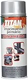 Interior/Exterior Titan S62000240 Spray Imprimación Galvanizado, Plata, 400 ml