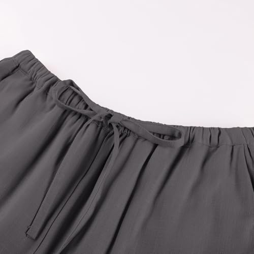 Image of GRACE KARIN Women Linen Pants Wide Leg Casual Palazzo Pants Trousers
