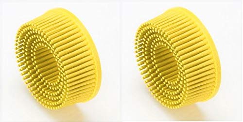 3M 7525 Scotch-Brite Roloc Bristle Disc Yellow 2" Pack Of 2 #TOP1