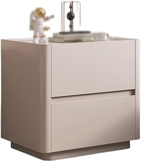 Sängbord Rock Slab Wooden Nightstand Simple Home Bedroom Bedside Storage Cabinet Khaki Sovrum(Medium)