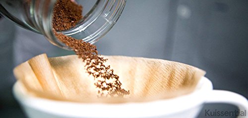 Kuissential Manuelles Ceramic Burr Kaffeemühle, Handkurbel Kaffeemühle Schwarz – Bild 4
