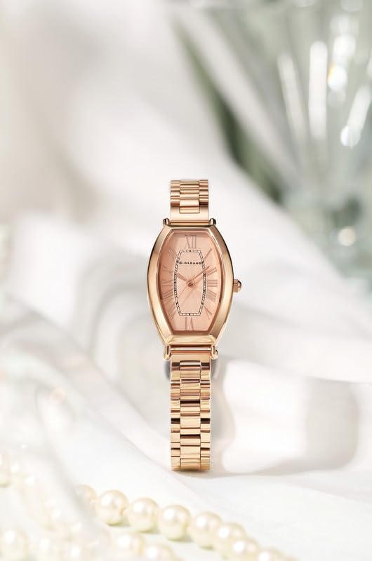 Image of Giordano Silver Oval Shape Dial Watch for Women - Elegant Roman Numerals, Stainless Steel Strap, Sleek Analog Design