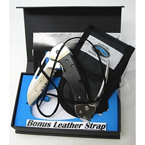 Myerchin Knives Generation 2 Captain Pro BF300P Professional Captain Rigging Knife with Leather Lanyard Strap 🐳 Cover