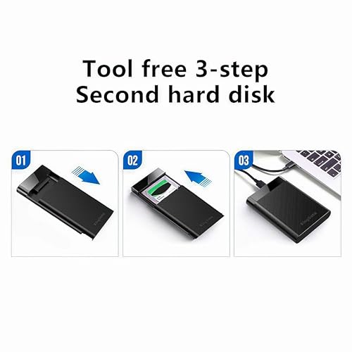 Caja externa para disco SSD/HDD 2.5'' SATA III USB 3.1 miniatura 6