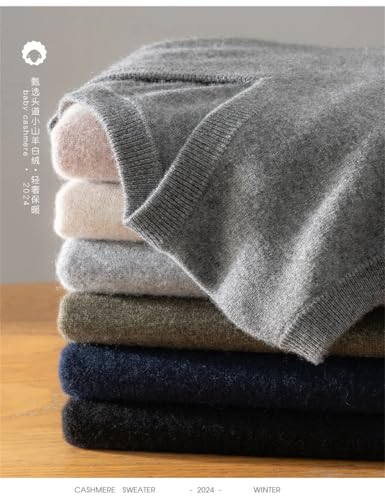 Men's Cashmere Knit V-Neck Sleeveless Vests Slim Fit Knitted Pullovers Soft Sweaters2