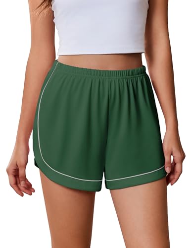 Image of Ekouaer Pajama Shorts Women Soft Sleep Shorts Casual Lounge Shorts Cute High Waist Pajama Bottom Comfy Split Side Pj Bottom