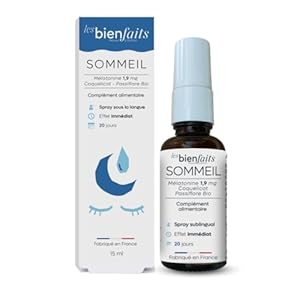 SPRAY SOMMEIL MELATONINE 1,9MG | Contribue à Améliorer la Qualité du Sommeil | Sommeil & Réveil Nocturne | Adolescent et Adulte | Gout Fruits Rouges | Passiflore et Coquelicot