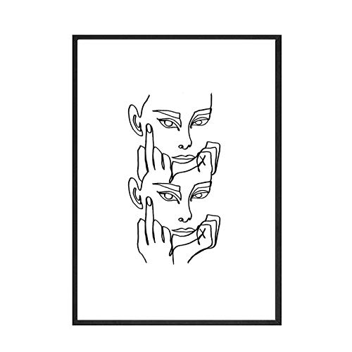 Affiche Ennui Peinture sur Toile Nordic Moody Art Décoration Murale Salon 60x90cm Sans Cadre