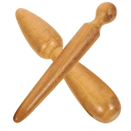NULYLU 2 Pack Massagers Wooden Gua Sha Stick Foot Massage Tools for Whole Body Relief