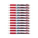 Pentel EnerGel Deluxe RTX Retractable Liquid Gel Pen, Medium Line, Needle Tip, Red Ink, Box of 12 (BLN77-B)