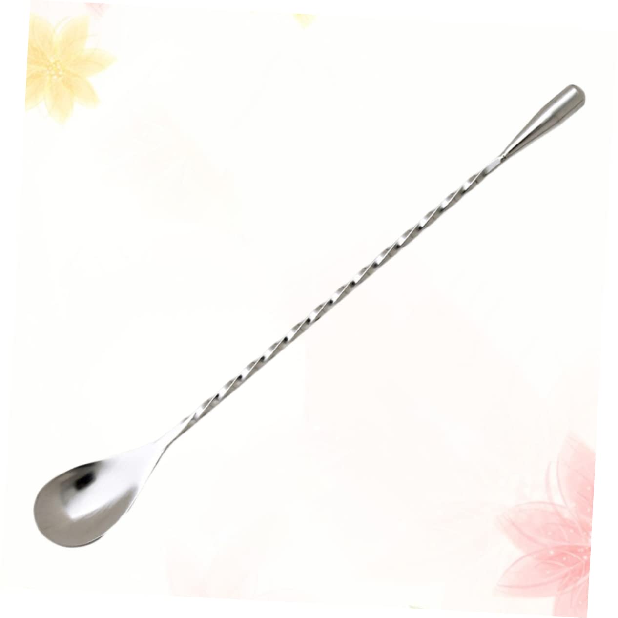 Amosfun 9 Pz cucchiaino da caffè Cucchiaio da miscelazione per bevande Barman cucchiaio da miscelazione mescolando per mescolare cocktail cucchiai mescolando Silver