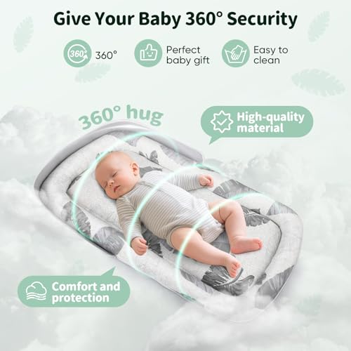 Couchage bébé respirant double face avec nid d'éveil et de sommeil