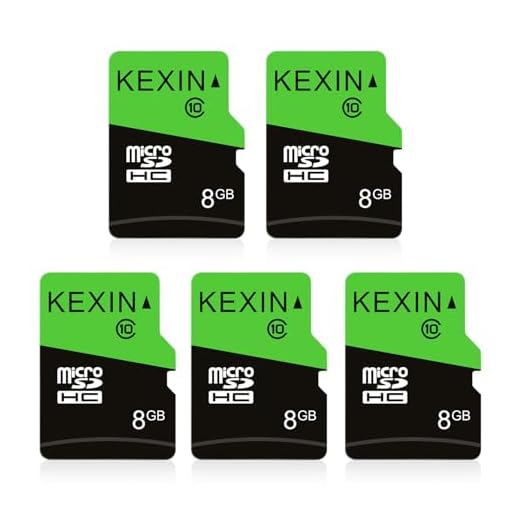 KEXIN 8GB Micro SD Card 5 Pack with SD Adapter microSDHC Memory Card UHS-I C10 Micro SD Card Full HD High Speed TF Card for Smartphone Tablet Action Camera Dash Cam Drone Game Console