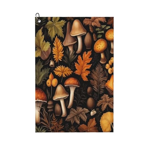 YPPAHHHH Autumn Forest Golf Towel 24x16in with Clip