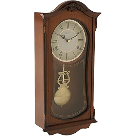 Bulova C3542 Cranbrook Wall Mount Analog Wooden Chiming Clock Cover