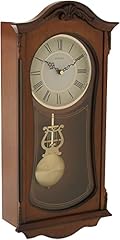 Bulova Clocks C 3542 Cranbrook Wall Mount Analog Wooden Chiming Clock, Brown product image