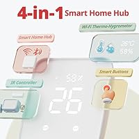 SwitchBot Hub 2, WLAN Thermometer Hygrometer, Smart IR Fernbedienung, Klimaanlagensteuerung, verbindet SwitchBot mit WLAN (unterstützt 2,4 GHz), kompatibel mit Alexa, Google Assistant, Siri, Matter – Ansicht 2