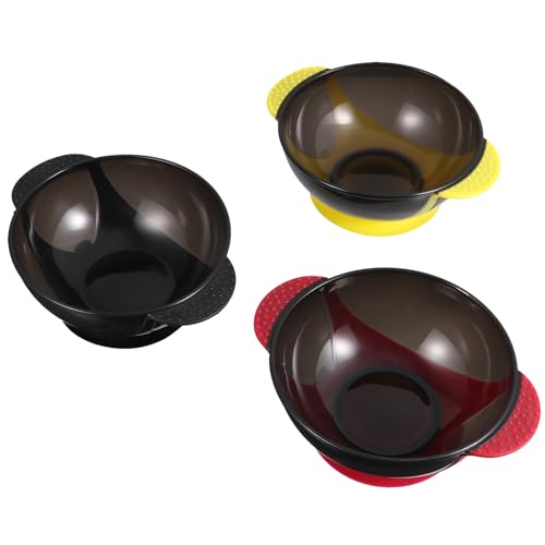 VILLFUL 3 pezzi Ciotole per Tinta Capelli in Resistente Ciotole per Mescolare e Applicare Colore Accessori Parrucchiere per Uso Professionale e Te Design Ergonomico Facili da Pulire