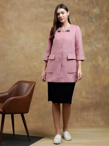 Image of KOTTY Womens Cotton Blend Standard Length Elegant Style Coat - Classic Style with Modern Detailing