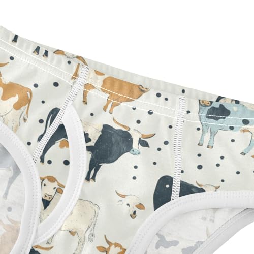 Wusikd Cows Polka Boys' Underwear Cotton Funny Boys Briefs Soft Toddler Underwear 2T4
