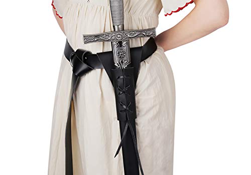 Clearumm Medieval Leather Sword Dagger Frog Flintlock Case For Knight Assassin Warrior Pirate Costume Cosplay (Frog-1) #TOP1