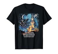 Star Wars A New Hope Faded Vintage Poster Graphic T-Shirt T-Shirt